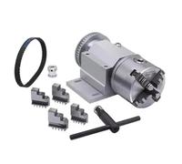 Micro Lathe Spindle Assembly 80/100 Three Jaw/Four Jaw Chuck Woodwork Bead Machine Self Centering(80-4 Jaw)