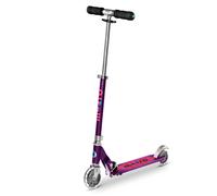 Micro Led Folding Sprite Scooter Purple 2 Wheeled Light Up Wheels Adjustable Boy Girl 5-12 Years Micro Scooters Lightwei