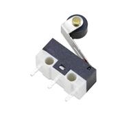 Micro Limit Switch 10 PCS Small Limit Microswitch Car Switch with Scroll Wheel Curved Foot Arc Handle Mouse(Pulley)