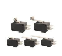 Micro Limit Switch 16A 250V 6 Feet Roller/Long Arm/Short Arm Switch 10Pcs(Double-V-155)