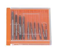 Micro Machine Taps Set, High Speed Steel (HSS) Metric Mini Thread Taps M1-M3.5, 10Pcs for Clocks, Watches, Low Hardness Wood & Soft Metal, Precision Hole Processing