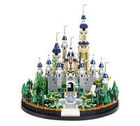 Micro Magic Castle Building Blocks Set, 3600 PCS Magic Princess Blue Castle Mini Micro Building Kit, Creative Palace Architecture Bricks Model Toys, Gifts for Adults and Women