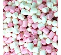 Micro Mallows Mini Marshmallows - 1 Kg Bag,Kids Sweets for Birthdays, Camping, Party Bag Fillers. (Pink & White)