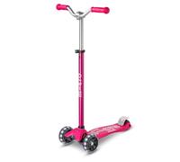 Micro, Maxi Micro Deluxe Pro LED, 3-Wheel Kids Scooter, Ages 5-12 | Lean-To-Steer Design, Adjustable Chopper-Style Handlebar, Lightweight, Extra-Wide Motion LED PU Wheels, Swiss-Engineered