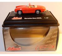 Micro Metal Die Cast Schuco HO 1/87 Mercedes-Benz 300 SL Cabriolet Red in Box