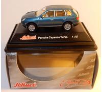 Micro Metal Die Cast Schuco HO 1/87 Porsche Cayenne Turbo Blue Metal in Box