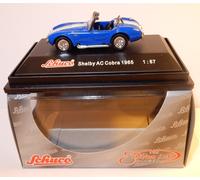 Micro Metal Die Cast Schuco Ho 1/87 Shelby Ac Cobra 1965 Blue In Box