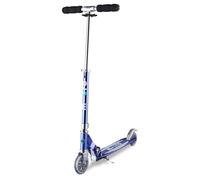 Micro Scooters | Micro Sprite Classic Children's Scooter | Handlebar Adjustable | Foldable | Kickstand | 5-12yrs | Boys & Girls | Blue Stripe