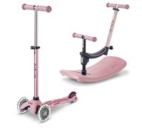 Micro, Mini Deluxe Rock & Go LED, Evolutive 3-Wheel Kids Scooter, Ages 1-6