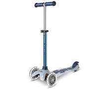 Micro | Mini Micro Deluxe Flux LED Neochrome Scooter 3 Wheels | Chrome Paint | Transparent Platform | LED Illuminated Wheels and ABEC9 Bearings | Non-Slip | Boys and Girls | 2-5 Years