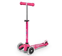 Micro, Mini Micro Deluxe LED, 3-Wheel Kids Scooter, Ages 2-5 | Lean-To-Steer Design, Adjustable T-Bar Grows with the Child, Lightweight, Motion-Activated LED PU Wheels, Swiss-Engineered
