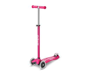 Micro Mobility Maxi Micro Deluxe LED Polyurethane in Pink, Age Group: 5-12 Years, MMD077,92 cm