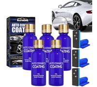 Micro-Molecule Crystal Coating Restoration Care Agent, Scratch Repair Auto Ceramics Coating for Car, 3 in 1 Cleaning Decontamination & Waterproof Dustproof & Scratch Repair (5Pcs)