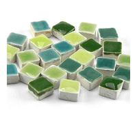 Micro Mosaic Tiles 3/16inch 5x5mm, 1000 pcs, Mix Green, MXVR