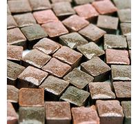 Micro Mosaic Tiles 3/16inch 5x5mm, 1000 pcs, Pale Brown red, RC04