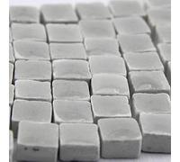 Micro Mosaic Tiles 3/16inch 5x5mm, 1000 pcs, Silver Grey, WE01