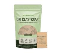 Micro-Pak Dri Clay Kraft, Highest Moisture Absorption Desiccant Packs, Silica Gel Packets Alternative, Food Safe Bentonite Clay, Desiccant Packs for Storage, Moisture Absorbers for Closet, 17gx25pcs