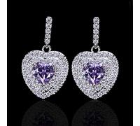 Micro Paved Cubic Zirconia Stones Dangle Drop Earrings 925 Jewelry