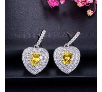 Micro Paved Cubic Zirconia Stones Dangle Drop Earrings 925 Jewelry