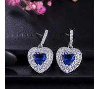 Micro Paved Cubic Zirconia Stones Dangle Drop Earrings 925 Jewelry
