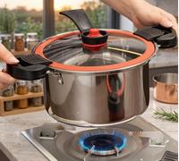 Micro Pressure Cooker, Stainless Steel Stew Pot With Glass Lid For Fast Cooking, 1 Pack