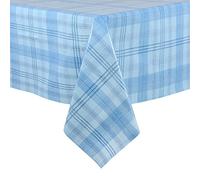 Micro-Pro Blue Plaid Wipe Clean PVC Vinyl Tablecloth Table Cover Protector 140x240cm