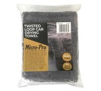 Micro-Pro MEGA Car Drying Towel - Extra Large 90x60cm Twisted Loop Microfibre 1400GSM, Grey, Super Absorbent for SUV and Car Detailing, Streak-Free Finish, Premium Heavy Duty Cleaning Cloth