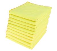 Micro-Pro Yellow Microfibre Cleaning Cloths 10 Pack - 280gsm, 40x40cm, Non-Abrasive, High-Density for Home & Professional Use, Durable & Reusable, Ideal for Kitchen, Car, Window