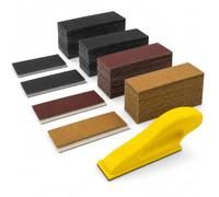 Micro Sander Kit with 75 PCS Sanding Pads, 60-3000 Grit Wet & Dry Sandpaper | Mini Hand Sanding Block with Hook and Loop, Detail Sanding Tools for Wood Finishing, DIY Polishing, Craft