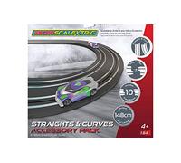 Micro Scalextric Track Extension Pack - Straights and Curves - Extend Your Layout by 148cm, Includes 6x 150mm Straights & 4x 45 Degree Curves, Micro Scalextric Accessories