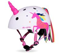Micro Scooter | Bike/Scooter 3D Printed Kids Helmet | Kids Bike Accessories | LED Rear Light | Protective Chin Strap | Inner Padding | Adjustable Strap & Sizing Wheel