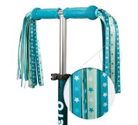 Micro Scooter | Bike/Scooter Eco Handlebar Ribbons | Bike Accessories | Streamer Tassels | Durable | Easy To Attach | Waterproof | One Size | Aqua Star