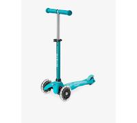 Micro Scooter | Mini Micro Deluxe LED Kids Scooter | 2 to 5 Years | Boys & Girls | Lean-To-Steer Design | Handlebar Adjustable & Removable | Light Up LED Wheels | 50kg Weight Limit | Aqua
