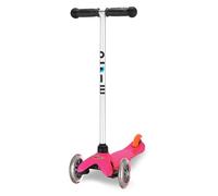 Micro Scooter | Mini Micro Classic Kids Scooter | 2 to 5 Years | Boys & Girls | Lean-To-Steer Design | Lightweight | Puncture-Free PU Wheels | 50kg Weight Limit | Pink