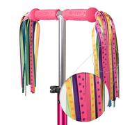 Micro Scooters | Eco Scooter/Bike Ribbons | Handlebar Streamers Tassels | Waterproof | Boys & Girls | Rainbow Star