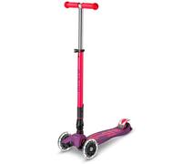 Micro Scooters | Maxi Deluxe Foldable Children's Scooter | Big Wheels | Handlebar Adjustable | 5-12yrs | Boys & Girls | Pink/Purple