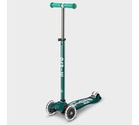 Micro Scooters | Maxi Micro LED Deluxe Children's Scooter | Big Wheels | Handlebar Adjustable | 5-12yrs | Boys & Girls | Eco Green