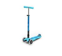 Micro Scooters | Maxi Micro Deluxe Foldable Children's Scooter | Big Wheels | Handlebar Adjustable | 5-12yrs | Boys & Girls | Bright Blue