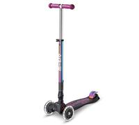 Micro Scooters | Maxi Micro Deluxe Foldable Children's Scooter | Big Wheels | Handlebar Adjustable | 5-12yrs | Boys & Girls | Neochrome Purple