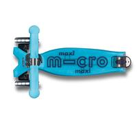 Micro Scooters | Maxi Micro Deluxe LED Children's Scooter | Handlebar Adjustable | Light Up Wheels | Glow In The Dark | Boys & Girls | 5-12yrs | Blue