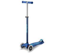 Micro Scooters | Maxi Micro LED Deluxe Children's Scooter | Big Wheels | Handlebar Adjustable | 5-12yrs | Boys & Girls | Navy