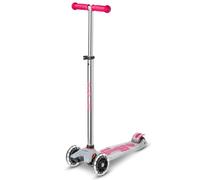 Micro Scooters | Maxi Micro LED Deluxe Children's Scooter | Light Up Wheels | Handlebar Adjustable | 5-12yrs | Boys & Girls | Pink
