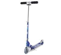Micro Scooters | Micro Sprite Classic Children's Scooter | Handlebar Adjustable | Foldable | Kickstand | 5-12yrs | Boys & Girls | Blue Stripe
