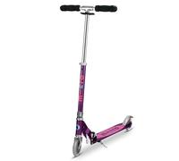Micro Scooters | Micro Sprite Classic Children's Scooter | Handlebar Adjustable | Foldable | Kickstand | 5-12yrs | Boys & Girls | Purple Stripe