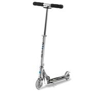 Micro Scooters | Micro Sprite Classic Children's Scooter | Handlebar Adjustable | Foldable | Kickstand | 5 to Teen | Boys & Girls | Silver