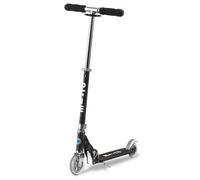 Micro Scooters | Micro Sprite Classic Children's Scooter | Handlebar Adjustable | Foldable | Kickstand | 5 to Teen | Boys & Girls | Black