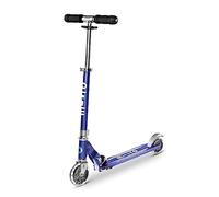 Micro Led Folding Sprite Scooter Blue 2 Wheeled Light Up Wheels Boy Girl 5-12 Years Micro Scooters Lightweight