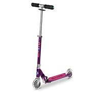 Micro Scooters | Micro Sprite Classic LED Children's Scooter | Handlebar Adjustable | Light Up Wheels | Foldable | Kickstand | 5 to Teen | Boys & Girls | Ocean Purple