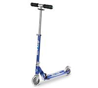 Micro Led Folding Sprite Scooter Blue 2 Wheeled Light Up Wheels Boy Girl 5-12 Years Micro Scooters Lightweight