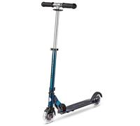 Micro Scooters | Micro Sprite LED Two Tone Children's Scooter | Handlebar Adjustable | Light Up Wheels | Foldable | Kickstand | 5 to Teen | Boys & Girls | Green